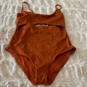 Left On Friday Orange One Piece Swimsuit